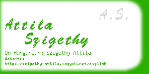 attila szigethy business card